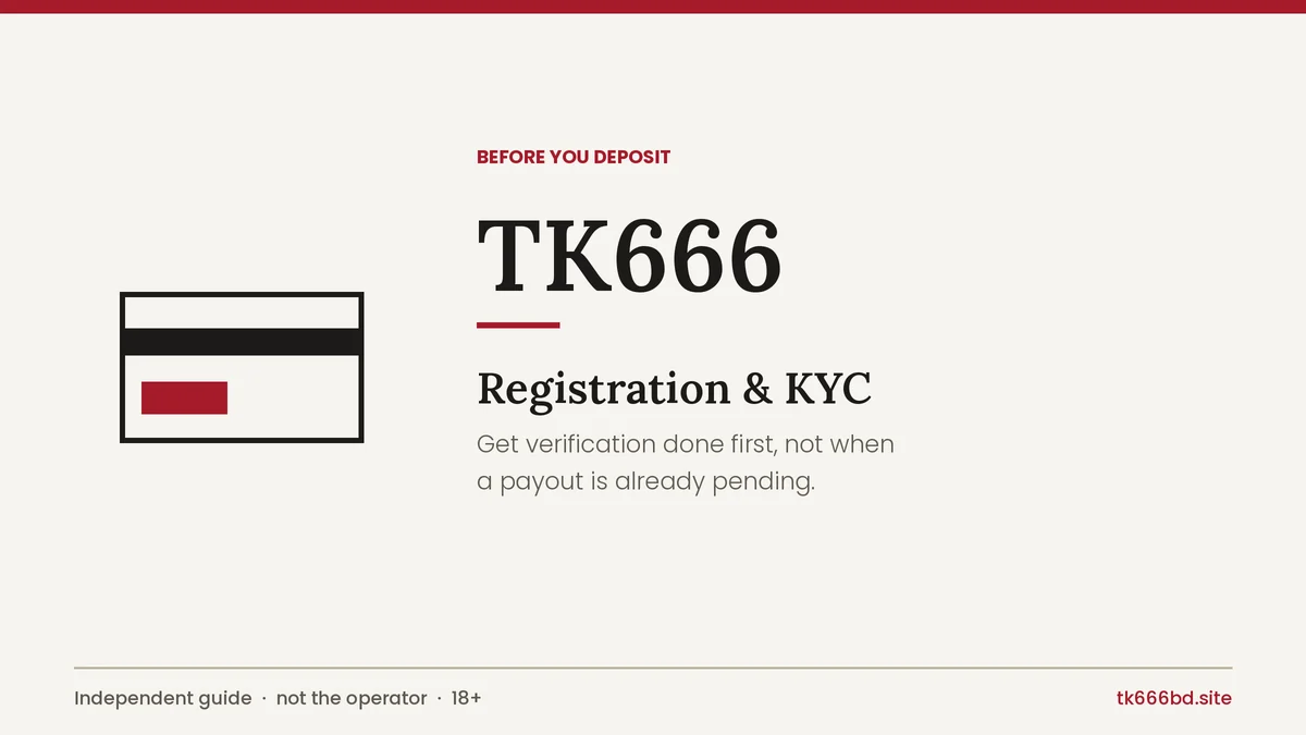 TK666 registration and KYC verification guide cover for Bangladesh